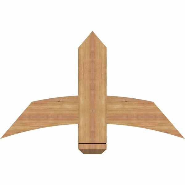Ekena Millwork Bellingham Timber Gable Bracket, Western Red Cedar, 36"W x 21"H x 3 1/2"D x 5 1/2"F, 14/12 Pitch GBW036X21X0406BEL00SWR - main
